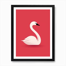 Minimalist Swan 3 Illustration Art Print