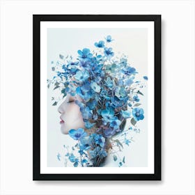 Blue Flowers 74 Art Print