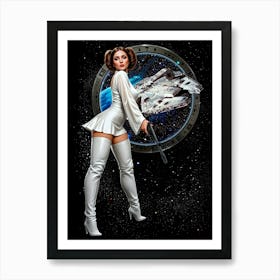 Galactic Princess Pin Up Art Print