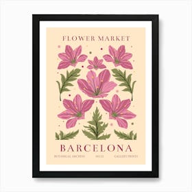 Flower Market Barcelona Art Print