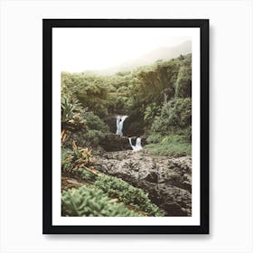 Tropical Waterfall Art Print