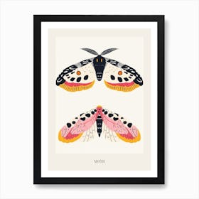 Colourful Insect Illustration Moth 2 Poster Art Print