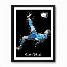 Cristiano Ronaldo Bicycle Football Art Print