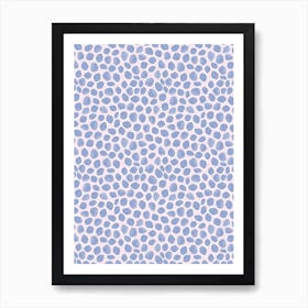 Cornflower Blue Dots Art Print