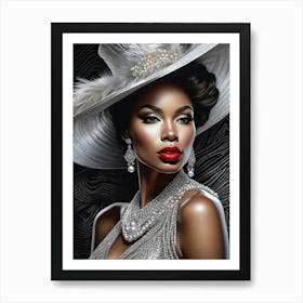 Afro-American Beauty Rich Slay 2 Art Print