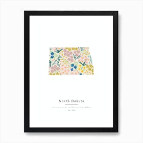 North Dakota | Wildflower Mix Art Print