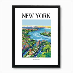 Pelham Bay New York Colourful Silkscreen Illustration 4 Poster Art Print