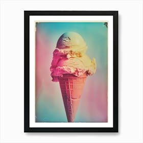 Retro Polaroid Ice Cream Inspired 1 Art Print