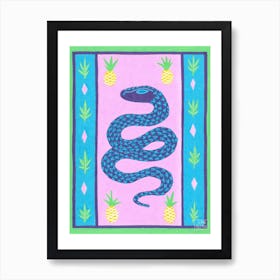 Original Pineapple Snake Art Print