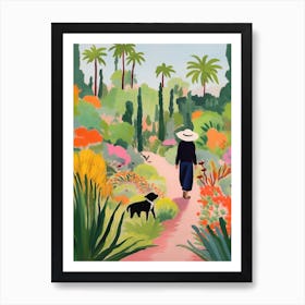 Painting Of A Dog In Descanso Garden, Usa In The Style Of Matisse 01 Art Print