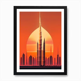 The Burj Khalifa, Dubai Sunset 2 Art Print