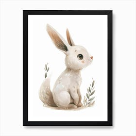 Silver Fox Rabbit Kids Illustration 2 Art Print