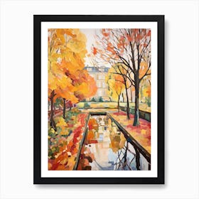 Autumn Gardens Painting Versailles Gardens France Art Print