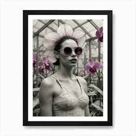 Orchids In A Greenhouse Art Print