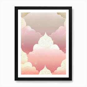 Pink And Gold Clouds Art Print