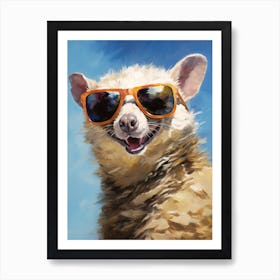 Adorable Chubby Possum Wearing Sunglasses 2 Art Print