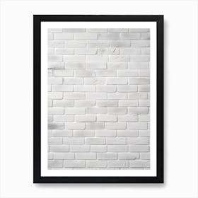 White Brick Wall Art Print