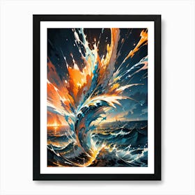 Ocean Splash Art Print