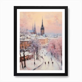 Dreamy Winter Painting Krakow Poland 4 Art Print