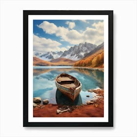 Boat On The Lake 8 Art Print