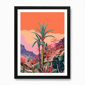 Boho Plant Painting Madagascar Dragon Tree 1 Art Print