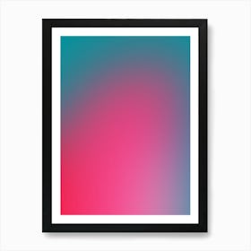 Glowy Turquoise And Pink Aura Gradient Art Print