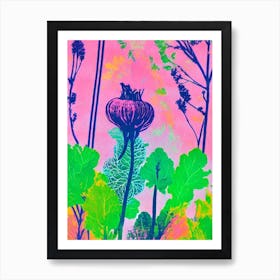 Beetroot 3 Risograph Retro Poster vegetable Art Print