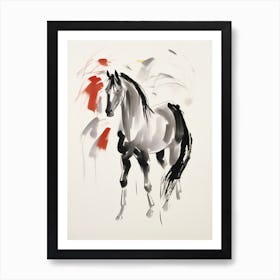 Horse in Ink 2 Art Print