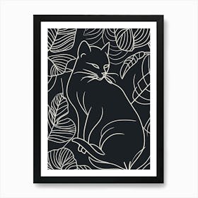 Thai Cat Minimalist Illustration 4 Art Print