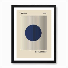 Bauhaus Circle Blue Art Print