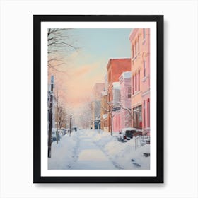 Dreamy Winter Painting Chicago Usa 5 Art Print