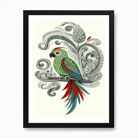 Sunny Parrot In The City Art Print