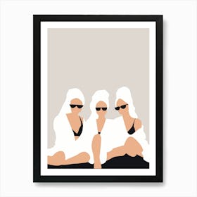 girls with towel spa Art Print