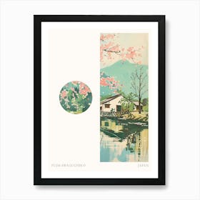 Fujikawaguchiko Japan 3 Cut Out Travel Poster Art Print