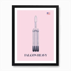 Space Serie Falcon Heavy Art Print