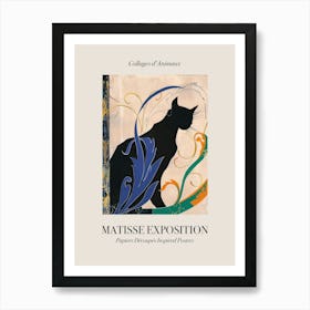 Cat 4 Matisse Inspired Exposition Animals Poster Art Print