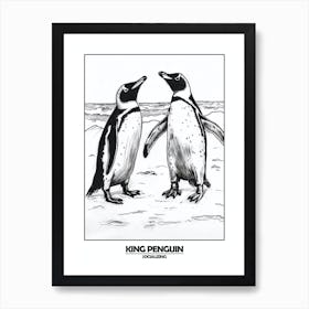 Penguin Socializing Poster 4 Art Print