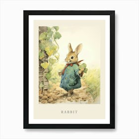 Beatrix Potter Inspired  Animal Watercolour Rabbit 4 Art Print