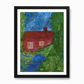 Cottage Landscape Art Print