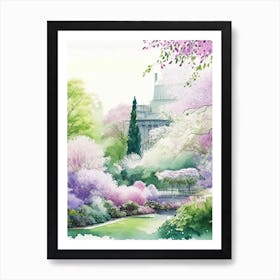 Brooklyn Botanic Garden, 1, Usa Pastel Watercolour Art Print