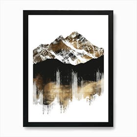 Snowy Mountains Canvas Print Art Print