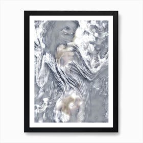 Nude Woman In Water Art Print