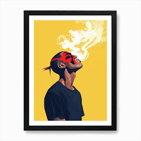 Man Smoking A Cigarette 3 Art Print