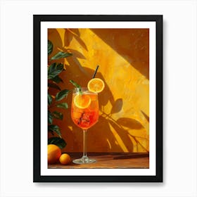 Aperol Spritz Orange 75 Art Print