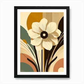 Deco Flower In Boho Art Art Print