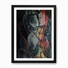 Black, White and Red. Art Print