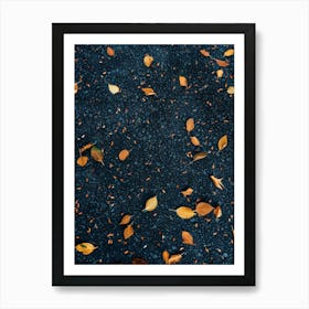 Autumn Leaves On The Road Art Print