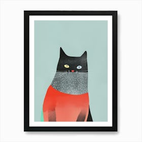 Cat In A Sweater 1 Art Print