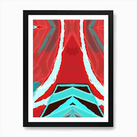 Abstract - Red And Blue Art Print