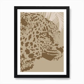 Cheetah Face Neutral Art Print